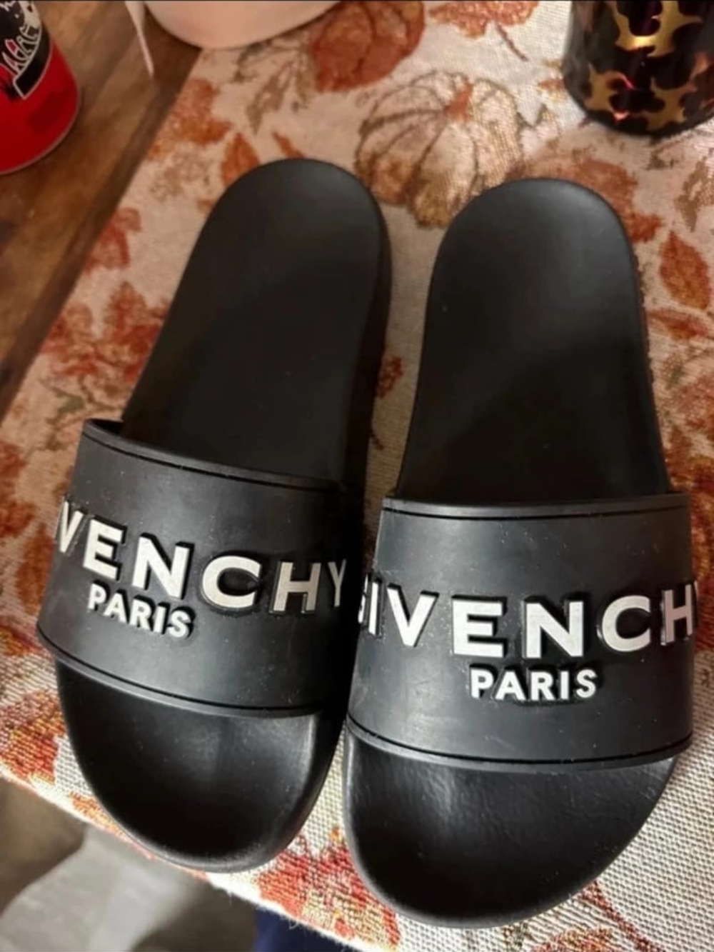 Givenchy Paris Black Slide Sandals